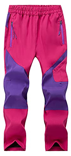 Echinodon Kinder Outdoorhose Wasserdicht Sommer Funktionshose Frühling Herbst Wanderhose Trekkinghose Rosa L