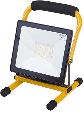 Maclean MCE632+MCE530 LED Construction Spotlight 50 W LED Work Light Floodlight 2700 Lumen for Indoor and Outdoor Use Headlight Tripod Rotatable (Cool White, 30 W) (Neutral white, 30W with PIR sensor)