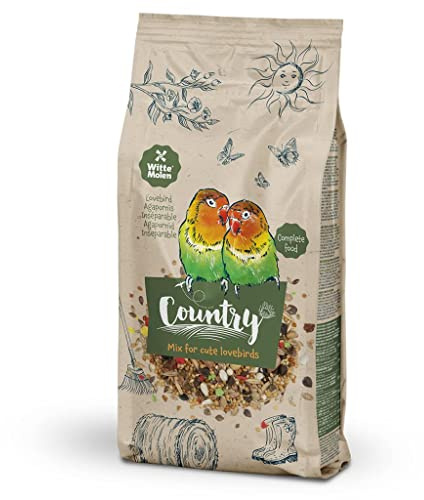 Witte Molen, Country Inseparables 0,6 kg, Komplett mat, med tillsats av vitaminer och mineraler, för vitalitet, med lämpliga kvalitets- och välsmakande frön