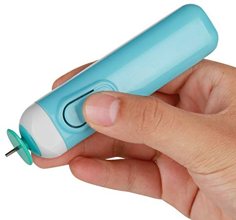 Electric Quilling Pen, Quilling Paper Electric Curling Crafts Electric Quilling Slotted Tool Automated Paper Volume Quilling Rolling Pen for Quilling Paper Strips (Blue)