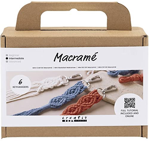Creativ Mini-Bastelset Makramee, Schlüsselanhänger, 1 Packung, Teal