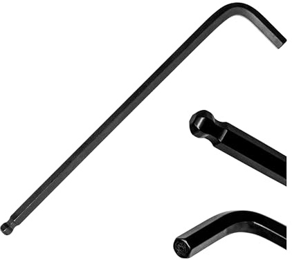 Your Day Mate Clé à six pans creux, 1 pièce, HEX SW 6 mm, acier résistant aux outils, clé à outils avec tête sphérique pour montage incliné, clé coudée professionnelle à six pans