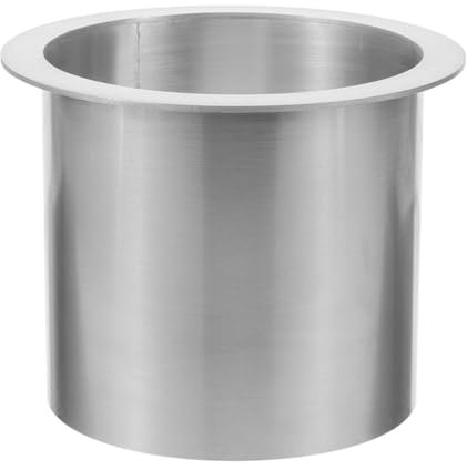 MAGICLULU Vertedero De Basura Empotrable De 15 Cm Encimera De Acero Inoxidable Cubo De Basura Incorporado Cubo De Basura Integrado Sin Fondo Redondo Vertedero De Basura Y