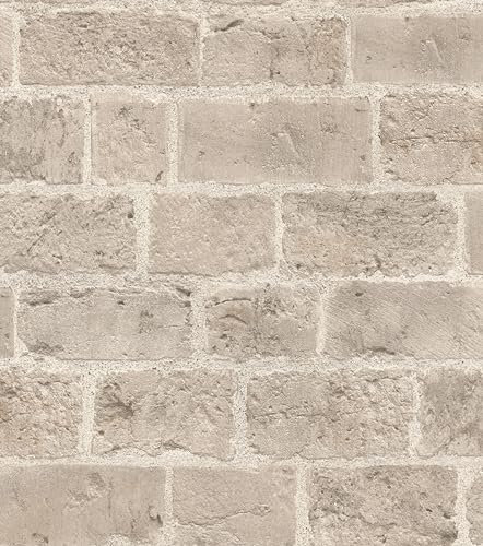Rasch Symphony 865721 Papier peint intissé aspect pierre beige 10,05 x 0,53 m (L x l)