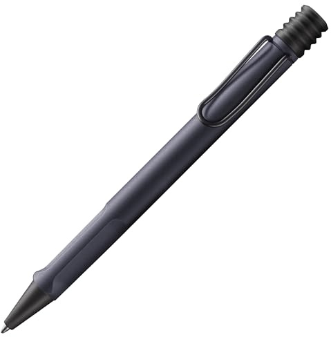 Lamy safari steel black - Ballpoint Pen with ergonomic grip & line width M - for pleasant long writing - made of robust ASA plastic – including large capacity refill M 16 in black