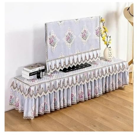 RVIFY TV cubierta 1pcs Simple Fabric Rectangular TV Cabinet Cover Hanging LCD TV Cover Household TV Curved Dust Cover Cloth TV Covers Outdoor(Color04,40x240x40cm Desk)