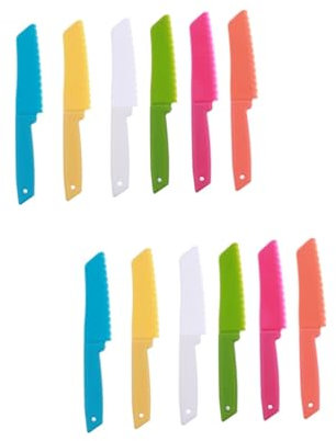 ULTECHNOVO 2 Set Coltello di Plastica Taglierina per Sandwich per Taglierine per Taglia Torte per Feste Utensili da Taglio per Dessert 6 Pezzi * 2