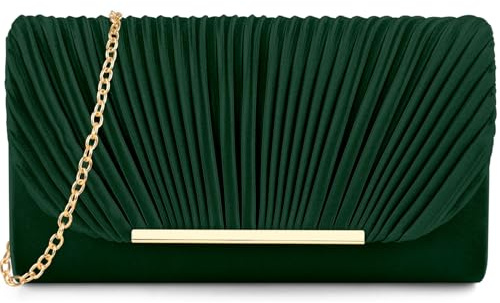 TINDTOP Clutch Purses for Women, Evening bags for Formal Party Prom | Milan Velvet, Handbags for Wedding Cocktail Crossbody Shoulder Envelope Bag