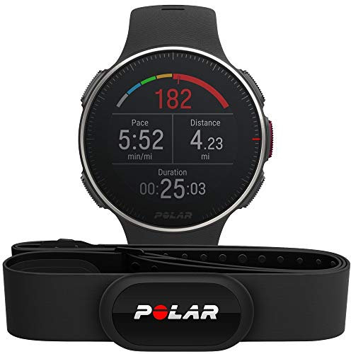 Polar Vantage V Titan mit H10 Herzfrequenzsensor – Unisex Profi-Multisportuhr mit GPS und optischer Pulsmessung, Multisport- und Triathlontraining - Laufleistung, Wasserdicht