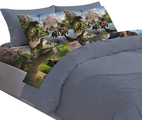 NiuOne 4Pcs Dinosaurs Bed Sheets Set Queen for Boys 3D Realistic Dinosaur Green Fitted Sheets Set Ancient Dinosaur Theme Kids/Adults/Teens Bedroom Bedding Sheet Set,Queen Size