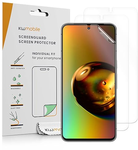 kwmobile Skärmskydd kompatibla med Google Pixel 8 Pro skärmskydd – 3 x ultraklart genomskinliga telefonfilmer