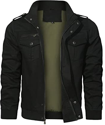 HOOD CREW Chaquetas de algodón militar para hombres Ropa de camping a prueba de viento al aire libre