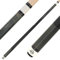 Hardy Pool Billard Queue Uni Serie, 2 teilige Billardqueues mit Griffband aus Kunstleder, Cue Länge 147cm, 12,5 mm Profi Klebeleder, grau