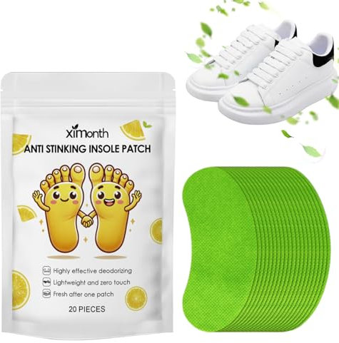 Gazocua Deodorante per scarpe, deodorante per scarpe, per rimuovere gli odori, per solette assorbenti il sudore, deodorante, resistente all'umidità, vestibilità comoda, 20 pezzi