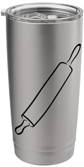 Rolling Pin Sketch Bakery Worker Stainless Steel Insulated Tumbler