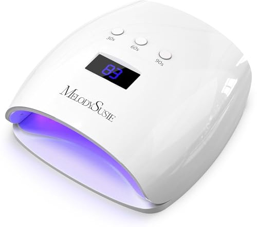 MelodySusie Professional UV LED Nail Lamp, P-Plus30I High Efficient Nail Dryer with 3 Timers & Detachable Base Cures All Hard Gels, Especially Rhinestone Glue, Solid & Liner Gel Polishes