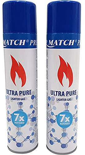 Premium Feuerzeuggas Nachfüllgas Feuerzeug Butangas + 1 Feuerzeug Vani (2X ISO Butangas)