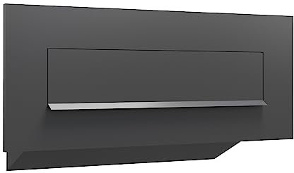 Mauerdurchwurf Briefkasten Nova in Schwarz