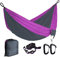Schaukel Doppelter Fallschirm Hängematte, Nylonstoff, tragbare Armee Survival Hängematte for den Außenbereich im Freien Klettergeräte & Schaukeln (Color : Dark Grey and Purple)