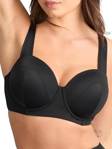 Bare Balconette Underwire Bikini Top 32H, Black