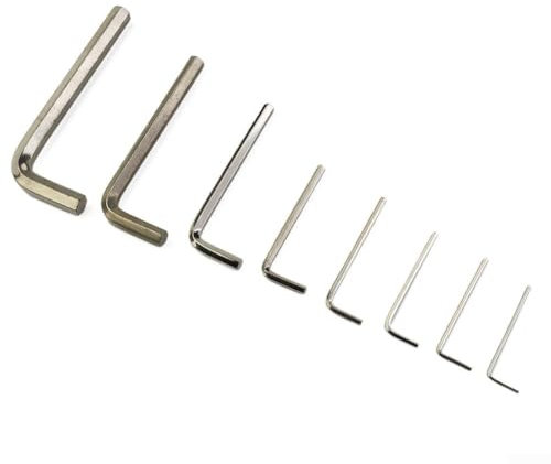 UTTASU Llave hexagonal tipo L, pequeña y ligera, material de acero, 1 56 mm, 10 piezas (2,5 mm)