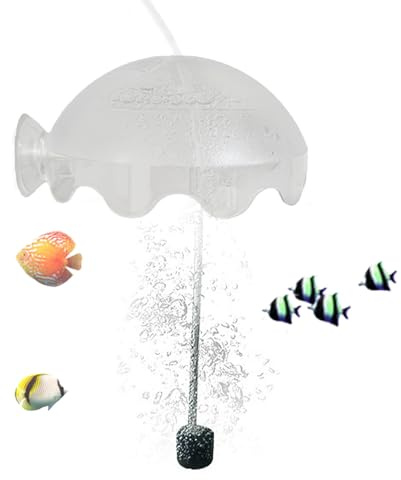 manhegari Aeratore per serbatoio di pesce, scudo per schizzi di pesce - Bubbler di ossigeno per acquario con tubo, pietra d'aria,paraspruzzi in acrilico, scudo impermeabile per pesca alla