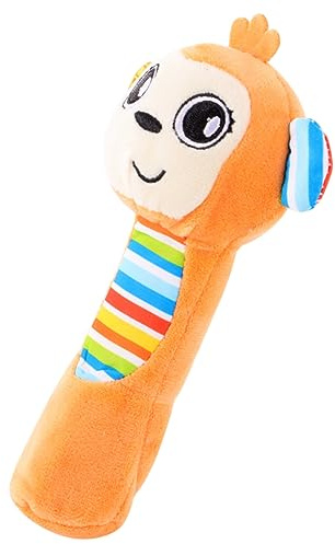ERINGOGO 1pieza Juguete De Sonajero De Peluche Para Bebés Monito Naranja Rango De Edad Recién Nacido Estimula El Reconocimiento De Desarrollo Sensorial Para Interacción Familiar y