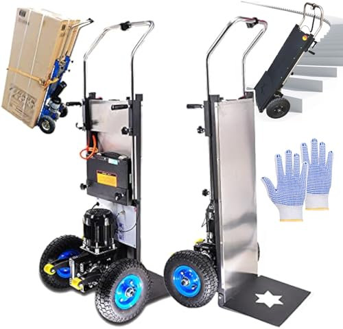 LTdlhFk Carretilla Eléctrica De Mano - Subir Y Bajar Escaleras, Carro Eléctrico para Subir Escaleras, Capacidad De Carga (400kg), Batería Extraíble (48v/36ah), Motor Sin Escobillas De 1200w