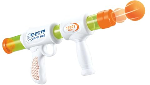 RS Toys Air Blaster Sparapalline Soft con 6 Palline Incluse - Fucile a Getto Manuale per Bambini 6+ - Gioco Sicuro e Divertente per Esterni