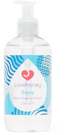Lovehoney Enjoy Water Based Lube 8.45 fl oz | Fragrance Free, Non Sticky, Non Staining & pH-Balanced Personal Lubricant for Men & Women | Water Based Lubricant Gel for Privacy
