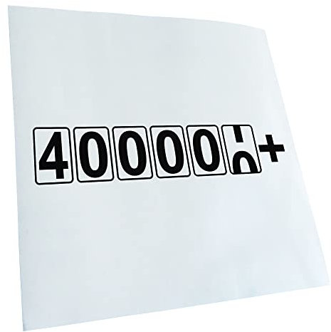 Kiwistar - Autocollant - compteur kilométrique IV0000+ - noir - G50 - Pour voitures, vélos, véhicules, motos, cyclomoteurs, tuning, vitres arrière