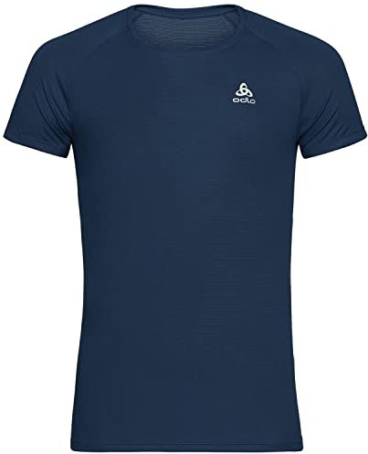 Odlo Unterhemd Herren Kurzarm Active F-Dry Light I Funktionsshirt I Funktionsunterwäsche Kurzarm Sportunterhemd I Herren
