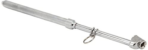 Entatial Tire Pressure Gauge, Stainless Steel Chrome Plated 30cm/11.8in Silver Air Pressure Gauge Heavy Duty for Truck