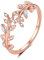 MASOP Ringe für Damen Rosegold Zweig Blatt Verstellbar Ringe AAA Zirkonia Kleine Schmuck Silber 925 Vergoldet Geschenke für Frauen Freundin Mädchen Schwester Mutter Muttertag Muttertagsgeschenk