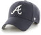 '47 MLB Atlanta Braves MVP Unisex-Baseballkappe, Verstellbar, Hochwertiges Design und Verarbeitung, White Logo, Navy Blue