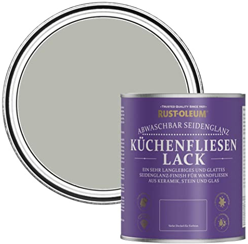Rust-Oleum Grey water resistant Kitchen Tile Paint in Satin Finish - Grey Tree 750ml