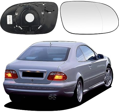 Spiegelglas Ersatz für Mercedes-Benz A-Class W168 1997-2004/CLK-Class C208/SLK-Class R170/SL-Class R129, Außenspiegel Glas Asphärisch Verstellbar Geeignet, Umkehrlinse Rückfahrglas Spiegel (Rechts)