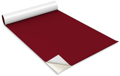 Wallfluent 100x50cm Küchenfolie Deko für Möbel Selbstklebende Hochwertige Klebefolie Dekofolie Tapete Möbelfolie Für Möbel Tisch Schrank Tür Küchenfronten - weinrote Farbe