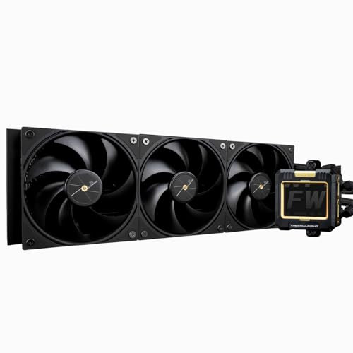 TR FW360 Black-360mm AIO CPU Liquid Cooler, pantalla LCD IPS con resolución de 320 x 240, para AM4 / AM5 / Intel LGA1700,'Pantalla LCD de 2,4 pulgadas con imán para imágenes - negro