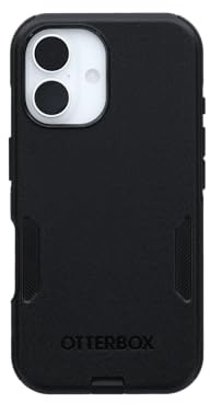 OtterBox iPhone 16 Commuter Series Case - Black, Thin & Protective iPhone Case, Dual-Layer, Impact Absorbing iPhone Case