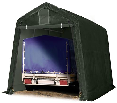 TOOLPORT Abri/Tente Garage Premium 2,4x3,6 m pour Voiture et Bateau - Toile PE 600 N imperméable Vert