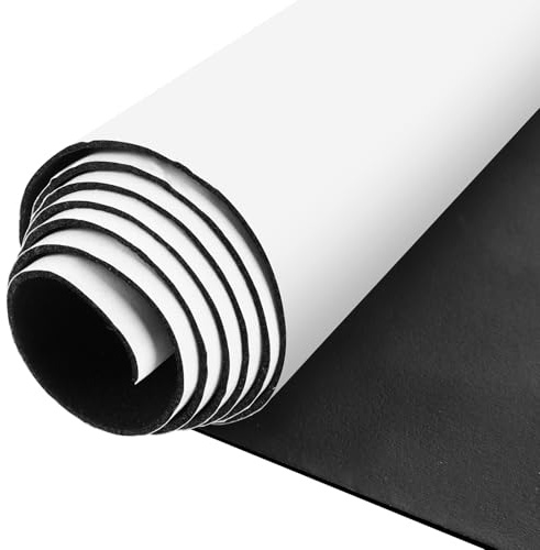 DOUJIAO Självhäftande skumrulle, skumplatta, cellgummi, 300 mm (B) x 3 mm (D) x 3 m (L) neoprenskumskiva, ljudisolerandehalkfri isolerande skumplatta (svart, 300 mm x 3 mm x 3 m)