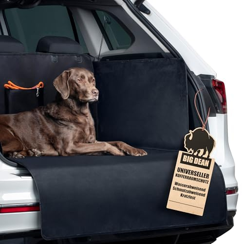 BigDean Universelle Kofferraum Schutzmatte mit Seiten- und Stoßstangenschutz – Schmutz- & Wasserabweisende Kofferraummatte für Hund und Gepäck