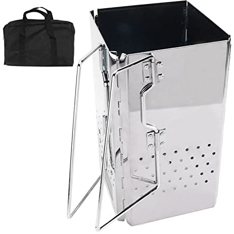Parrilla de carbón plegable de acero inoxidable portátil para camping, camping, fiesta, uso doméstico
