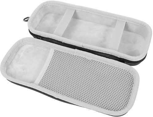 Abaodam Bolsa de Almacenamiento de Eva y Tejido Negro para Micrófono Inalámbrico Estuche Resistente Prueba de Golpes para Uso en Viajes