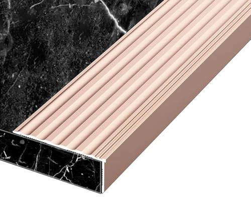 Profilo Angolare e Bordo per Scale, Profilo per Bordi Delle Scale in Alluminio, Spessore 2,2 mm, 900 mm x 50 mm x 20 mm, per Esterni e Interni(Mauve)
