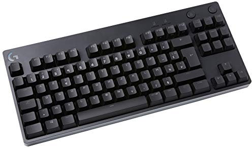 Logitech G PRO TKL mechanische Gaming-Tastatur, GX-Blue Clicky Switches, LIGHTSYNC RGB, Design ohne Nummernblock für Esport Gaming, Abnehmbares Mikro-USB-Kabel, Französisches AZERTY-Layout - Schwarz