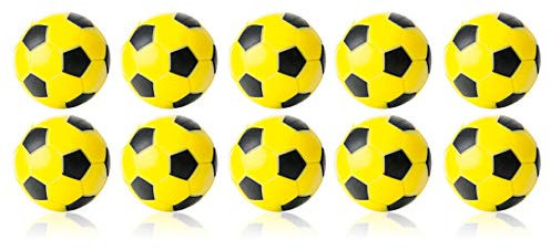 Unbekannt Kickerball, Winspeed by Robertson 35 mm, gelb / schwarz, Set mit 10 Stück.