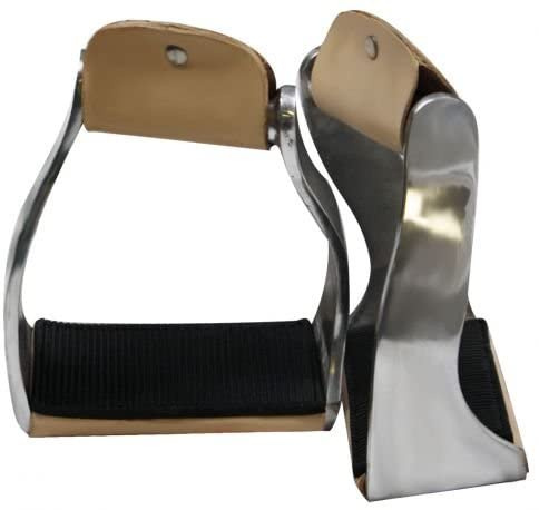 Showman Lightweight Twisted Aluminum Stirrups w/Wide Rubber Grip Tread