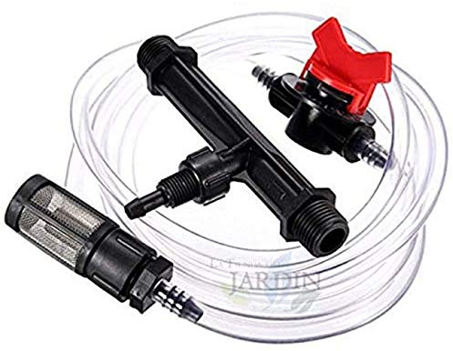 Venturi para Riego por Goteo 1 | Venturi Riego | Inyector de Fertilizante para Tuberia de Polietileno 32mm | Abonadora de Fertilizante | Inyector de Abono para Plantas con Llave